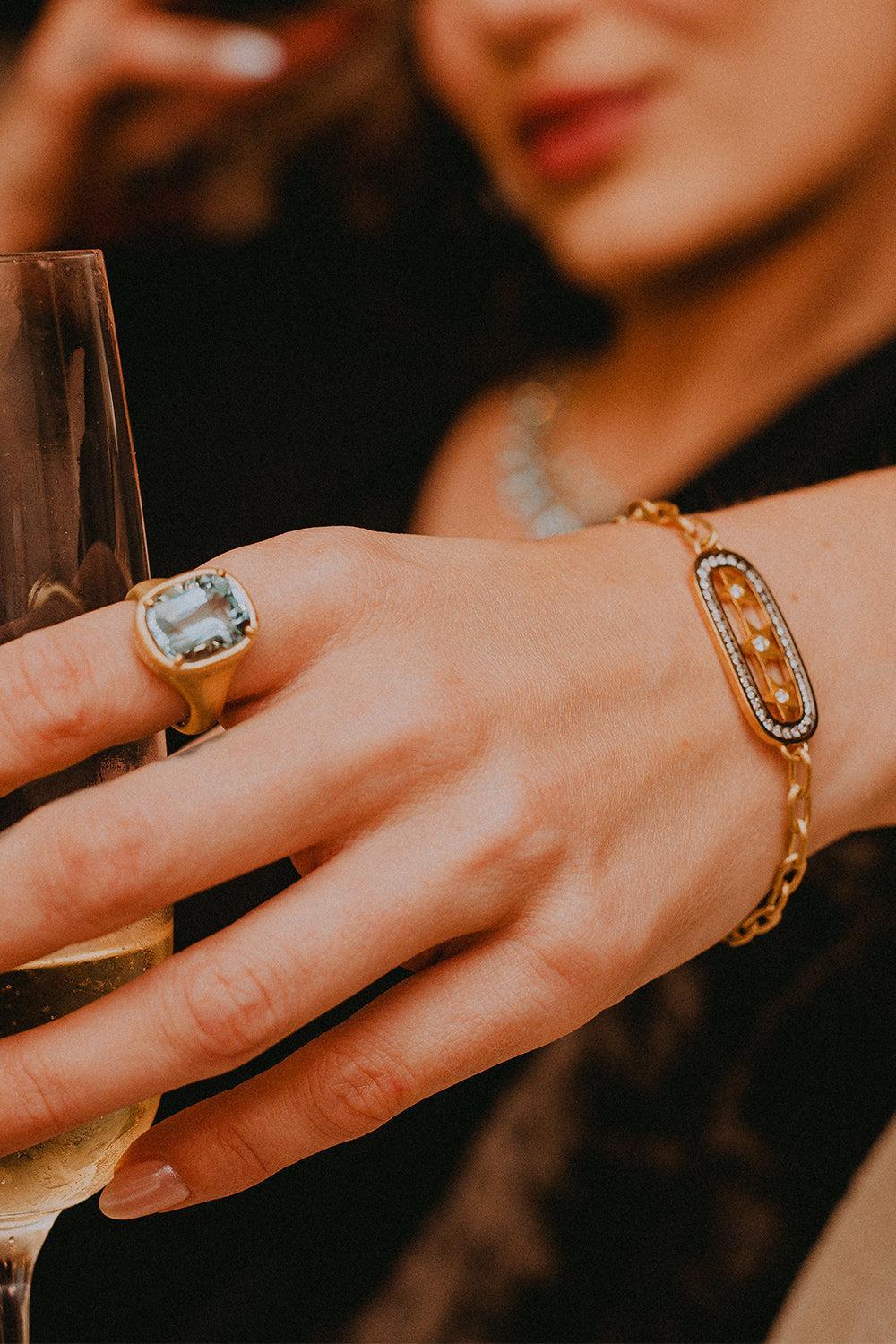 Aquamarine Bijou Ring-YELLOW GOLD-7.5-JEWELRYFINE JEWELRING-LEIGH MAXWELL