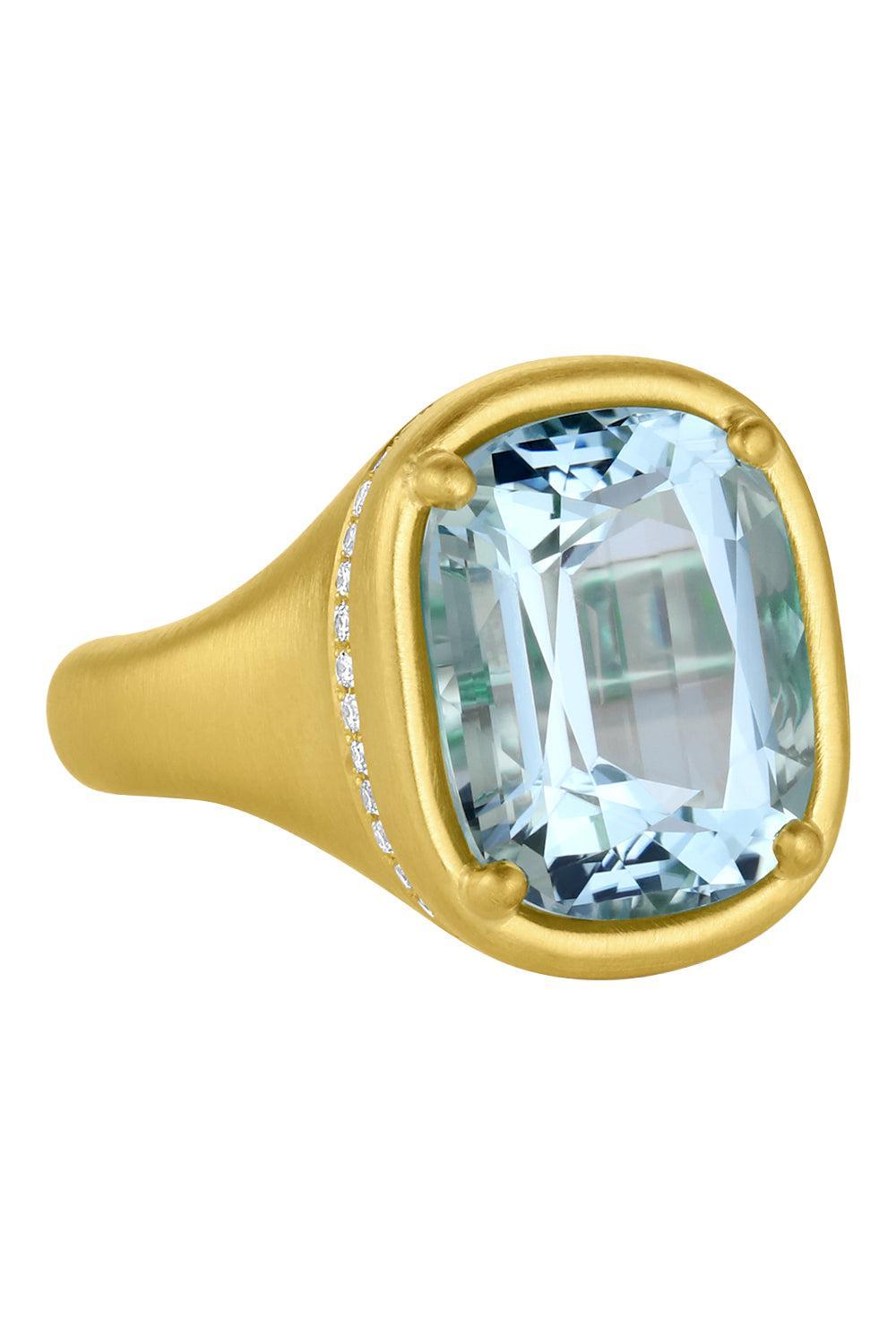 Aquamarine Bijou Ring-YELLOW GOLD-7.5-JEWELRYFINE JEWELRING-LEIGH MAXWELL
