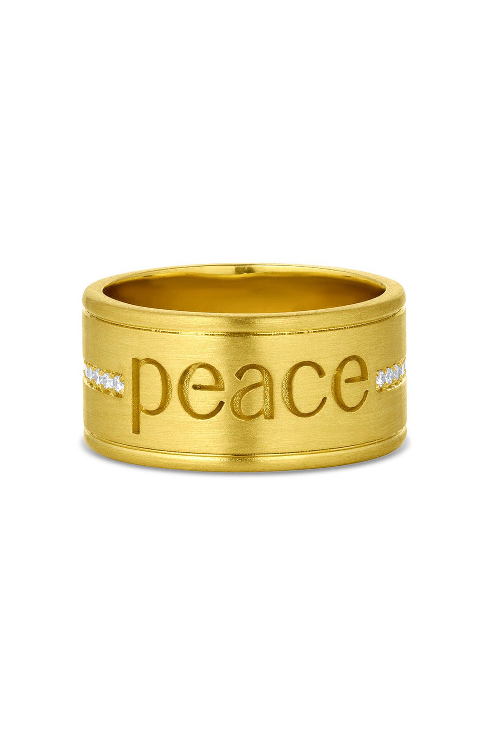 LEIGH MAXWELL-Diamond Amani Peace Ring-YELLOW GOLD