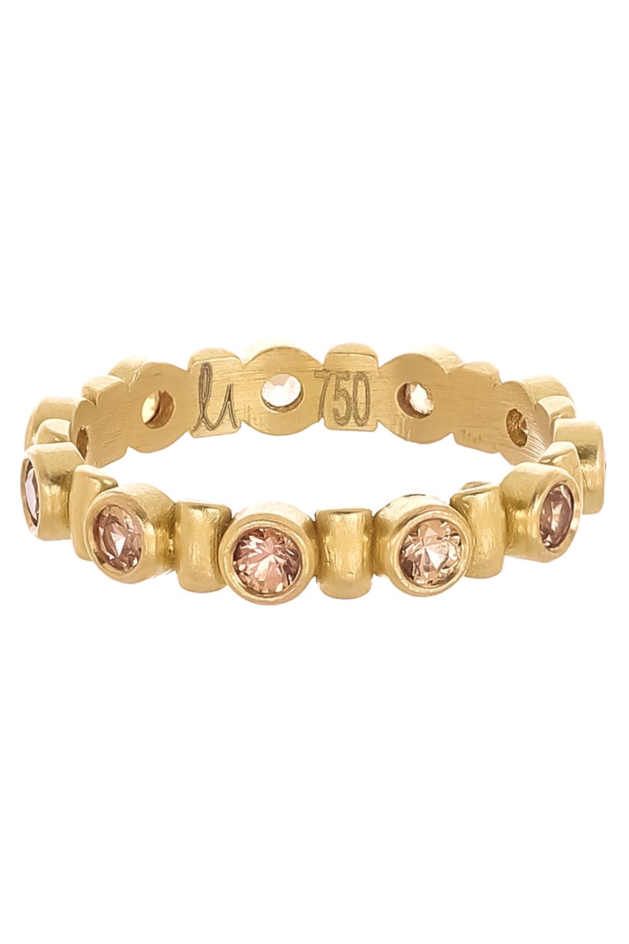 LEIGH MAXWELL-Orange Sapphire Ulaini Eternity Band-YELLOW GOLD