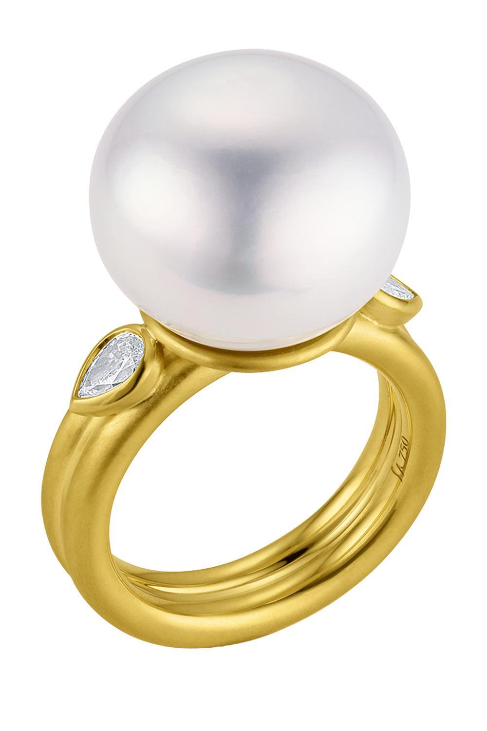 South Seas Pearl Diamond Bahari Ring-YELLOW GOLD-7.5-JEWELRYFINE JEWELRING-LEIGH MAXWELL