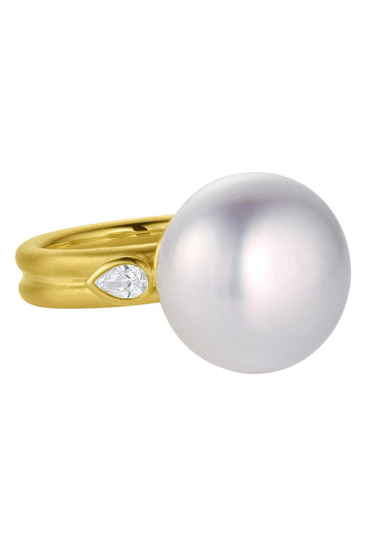 South Seas Pearl Diamond Bahari Ring-YELLOW GOLD-7.5-JEWELRYFINE JEWELRING-LEIGH MAXWELL