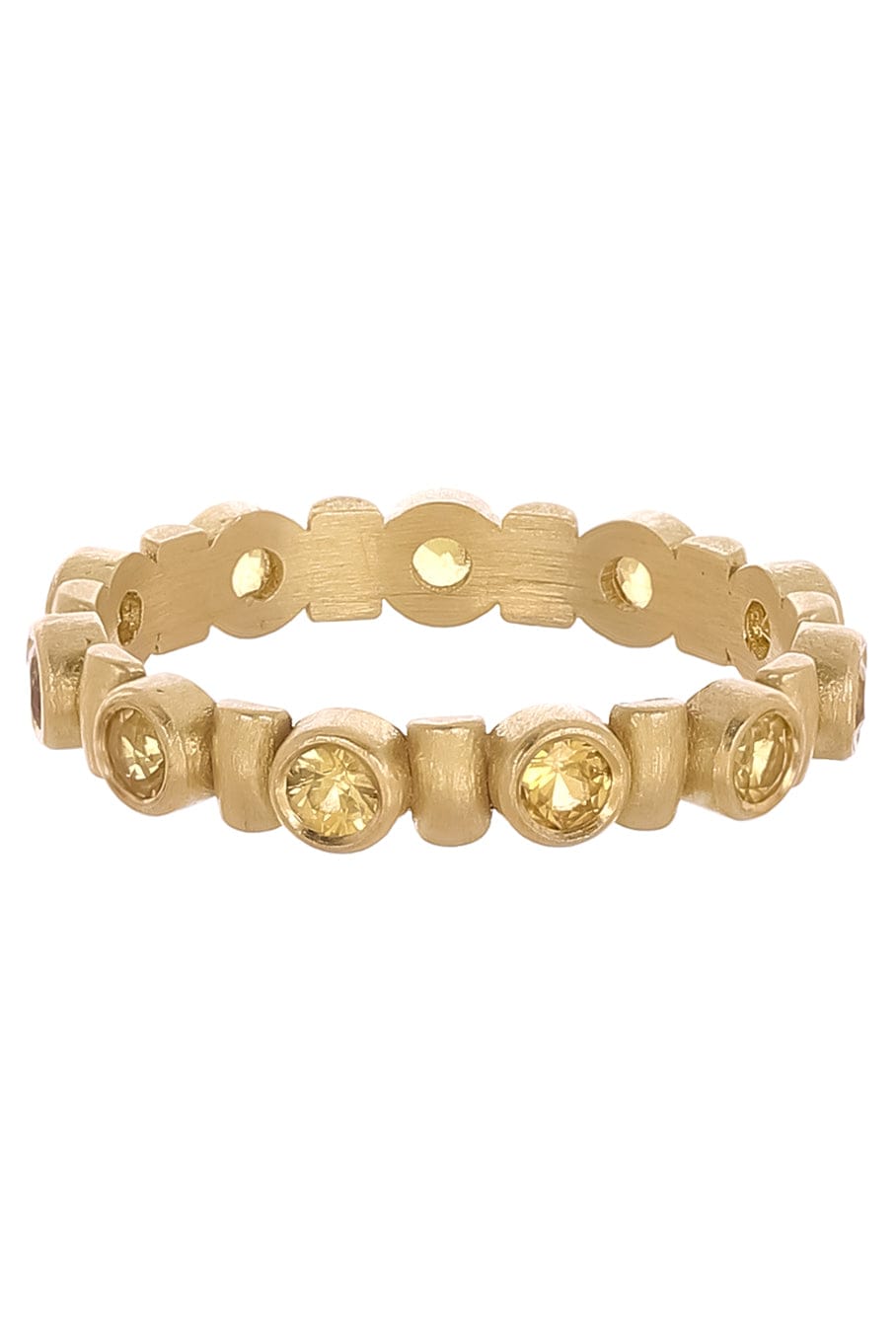 LEIGH MAXWELL-Yellow Sapphire Ulaini Eternity Band-YELLOW GOLD