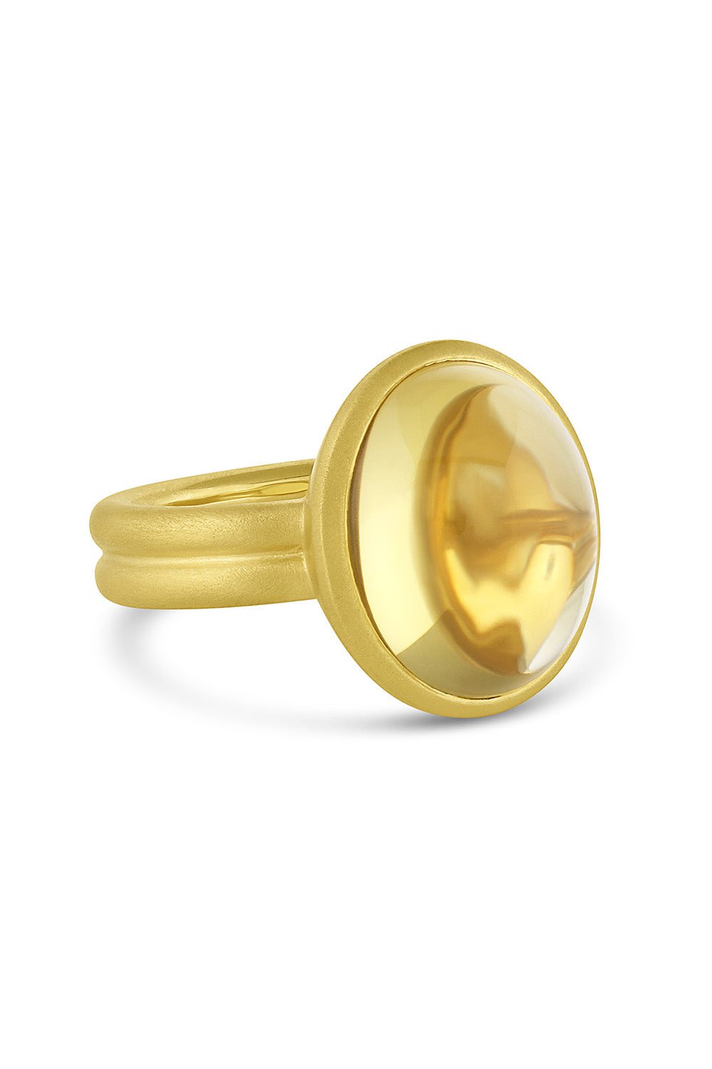 LEIGH MAXWELL-Puffed Cabochon Ring-YELLOW GOLD