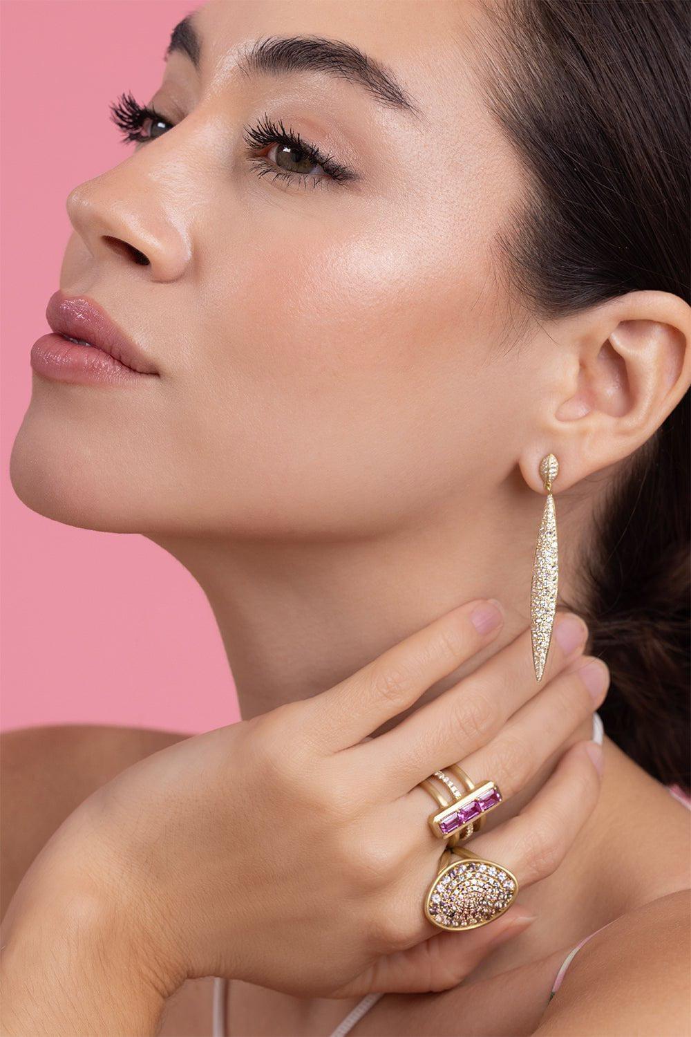 LEIGH MAXWELL-Amani Saddle Ring-YELLOW GOLD