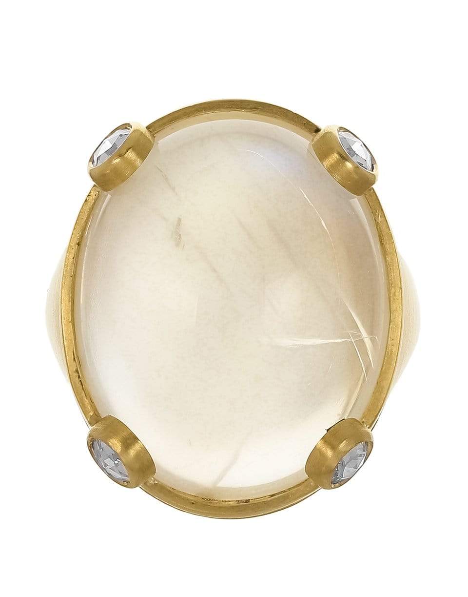 LEIGH MAXWELL-Ameerah Moonstone Ring-YELLOW GOLD