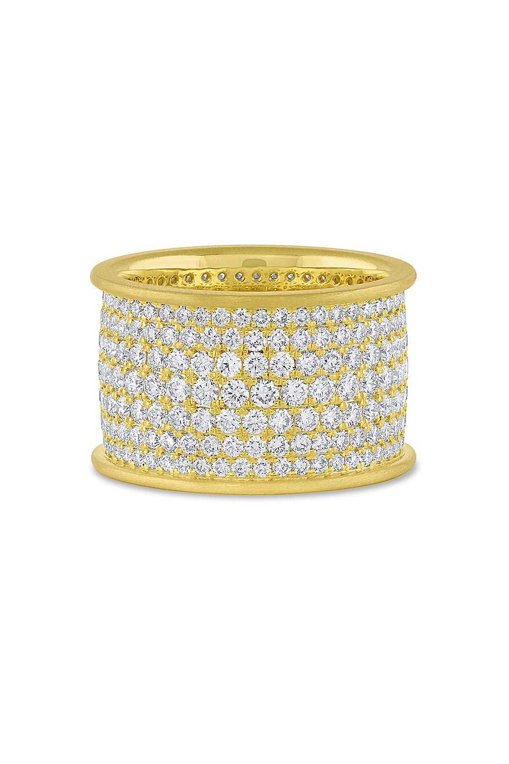 LEIGH MAXWELL-Diamond Amani Wide Band-YELLOW GOLD