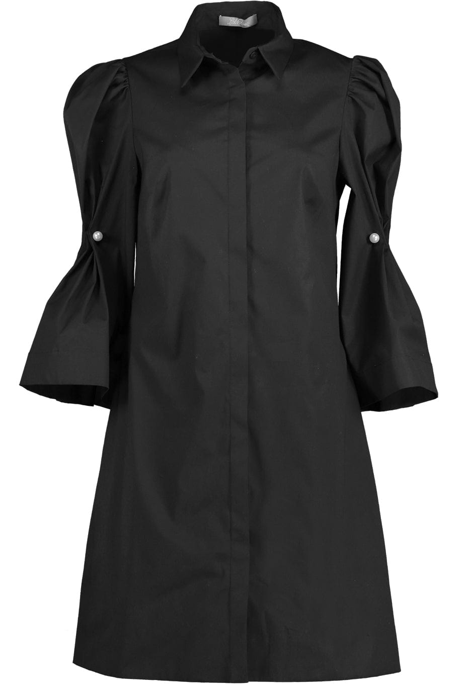 LELA ROSE-Pearl Detail Shirt Dress-