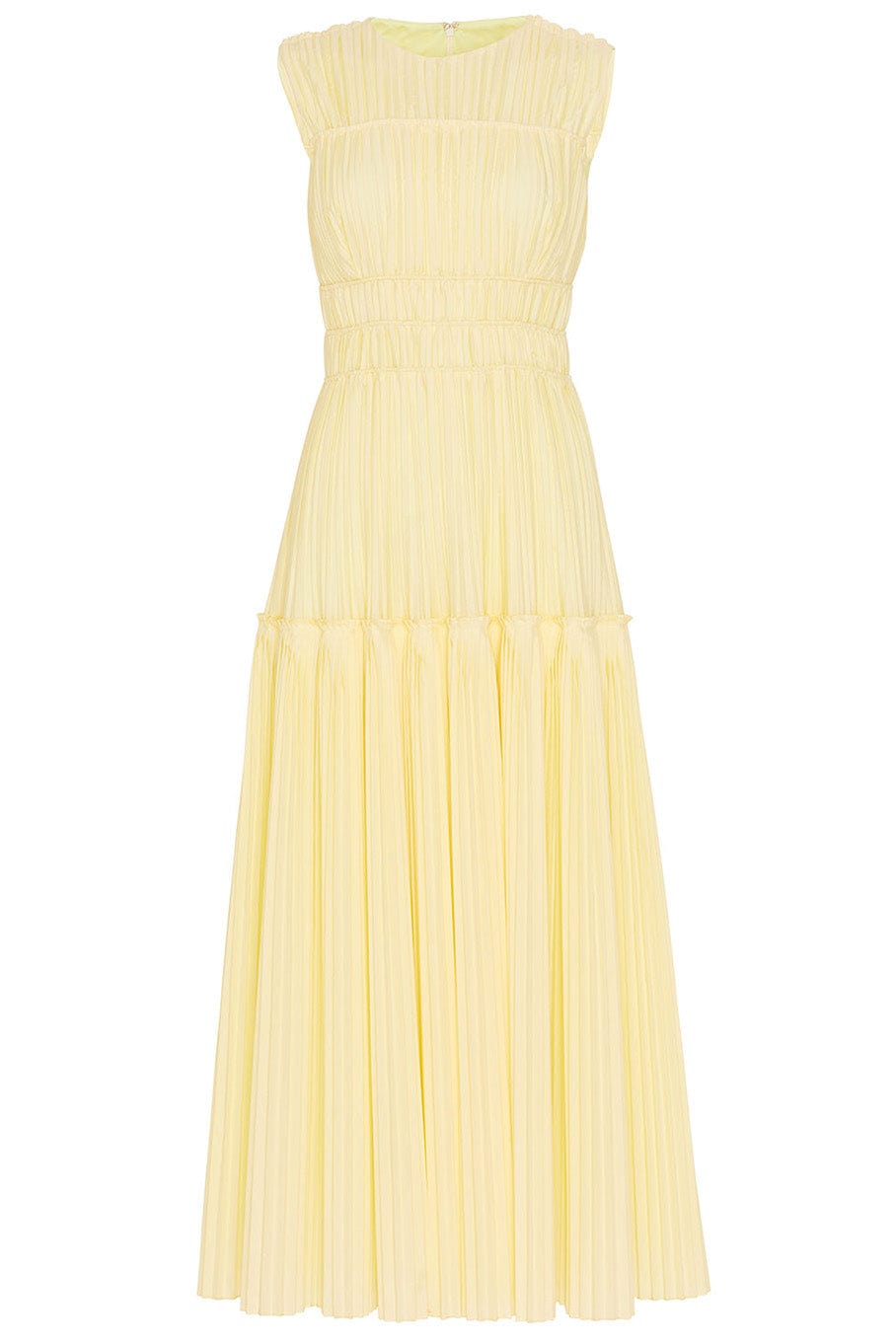 LELA ROSE-Pleated Midi Dress-