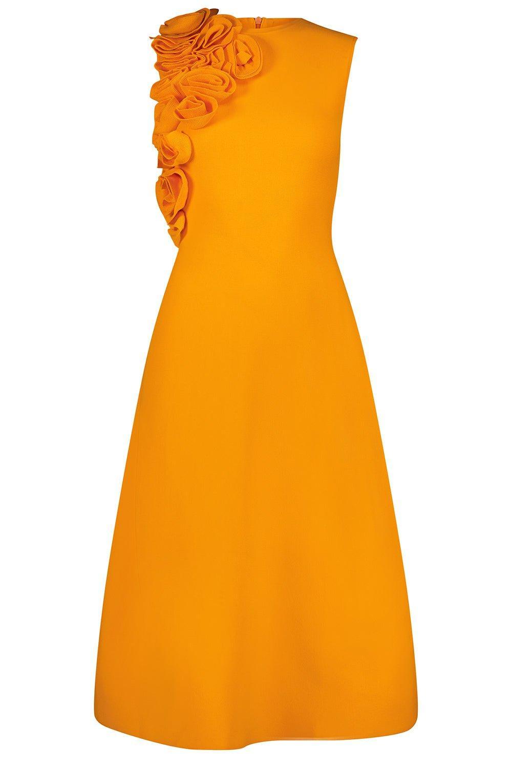 LELA ROSE-Ruffle Midi Dress-
