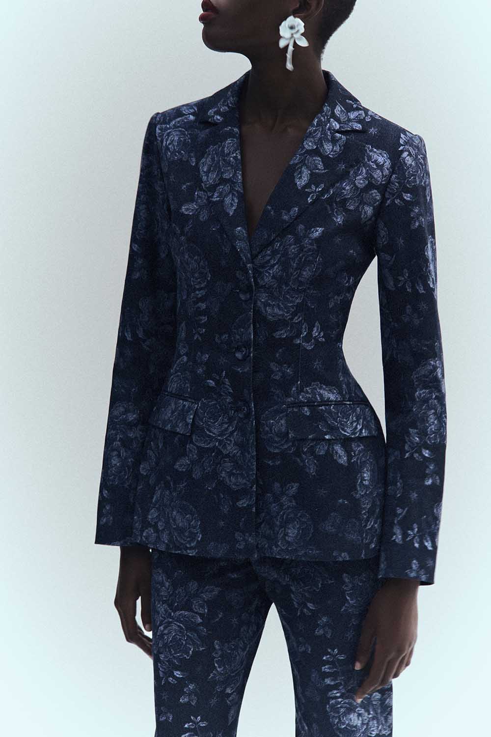 LELA ROSE-Seamed Blazer-