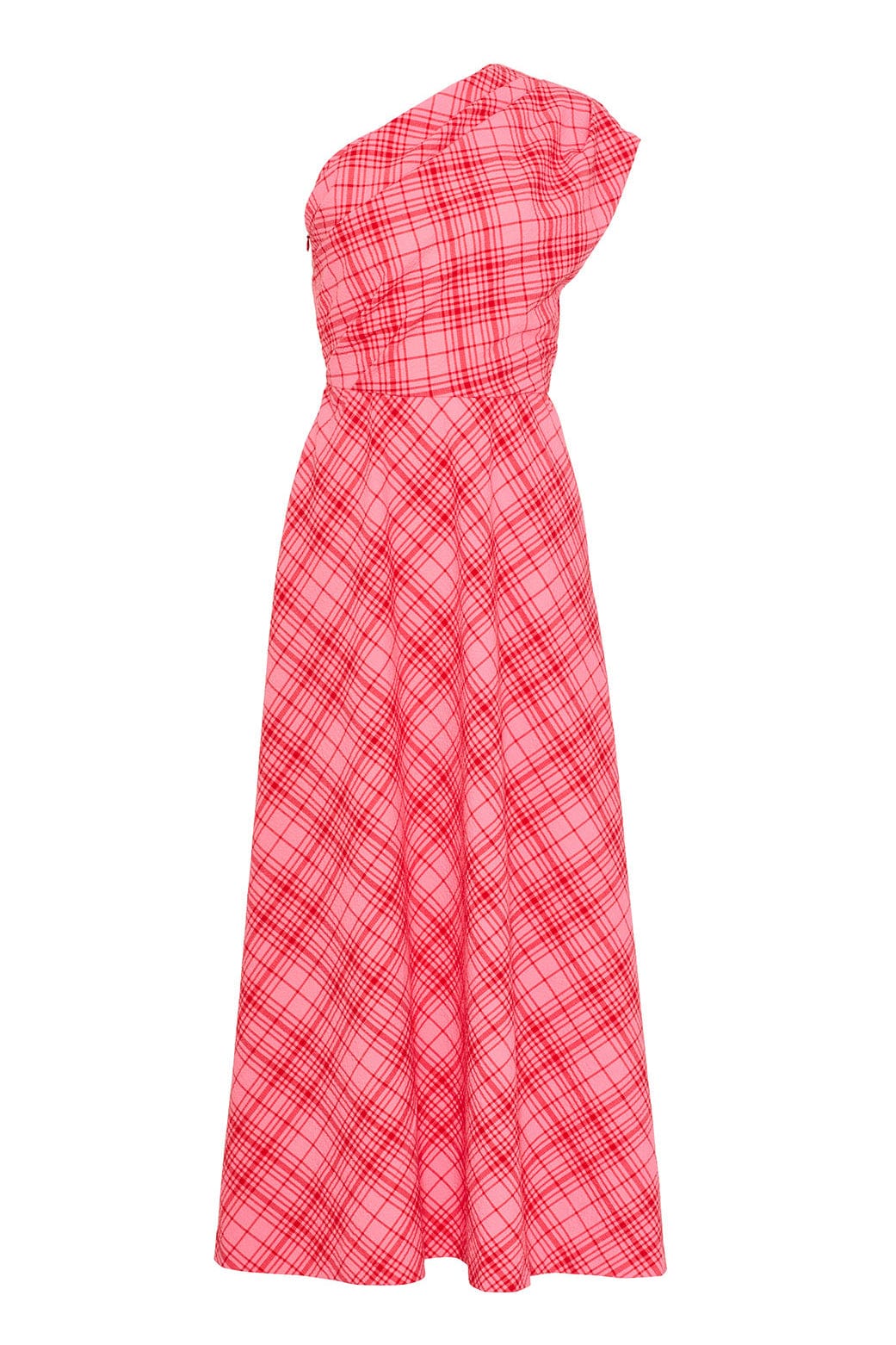 LELA ROSE-Pink One Shoulder Dress-