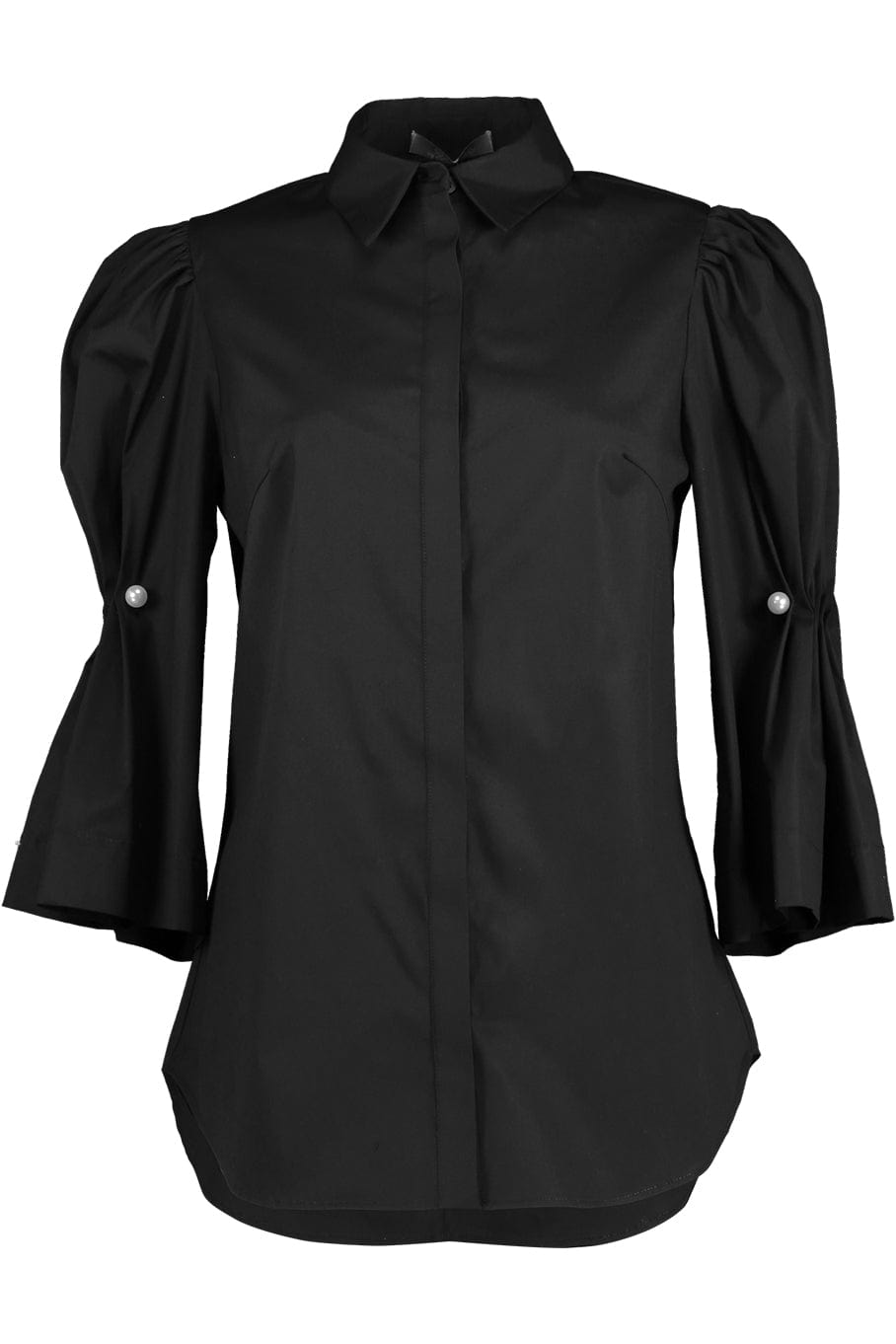 LELA ROSE-Pearl Detail Top - Black-