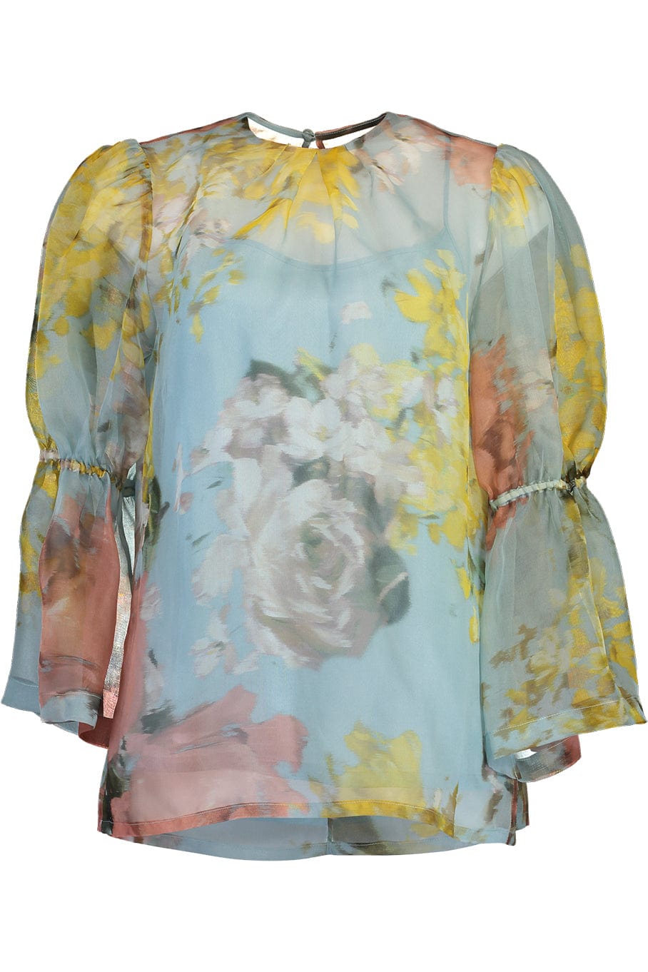 LELA ROSE-Puff Sleeve Top-