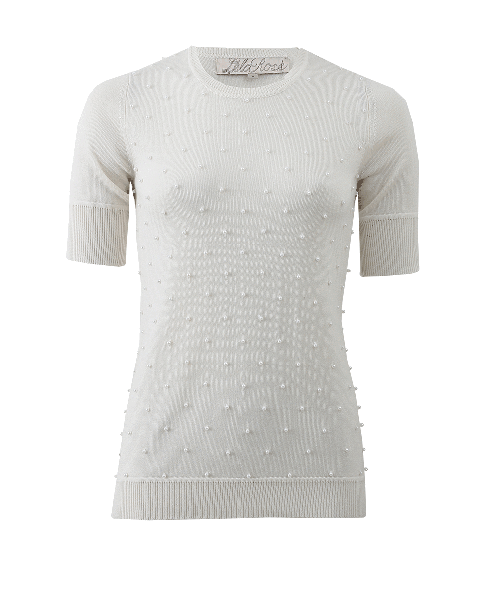 LELA ROSE-Pearl Front Knit Top-