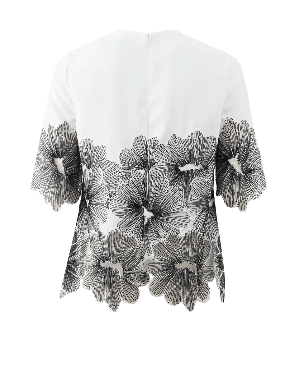 LELA ROSE-Floral Lace Blouse-