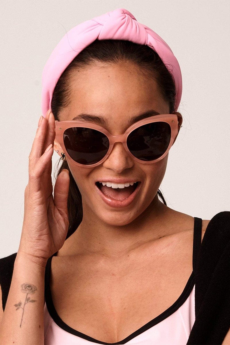 LELE SADOUGHI DESIGNS-Neoprene Knotted Headband - Bubble Gum-BUBBLE GUM