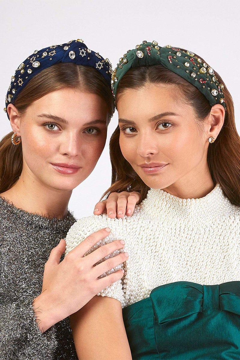 LELE SADOUGHI DESIGNS-Crystal Star Knotted Headband-INDIGO