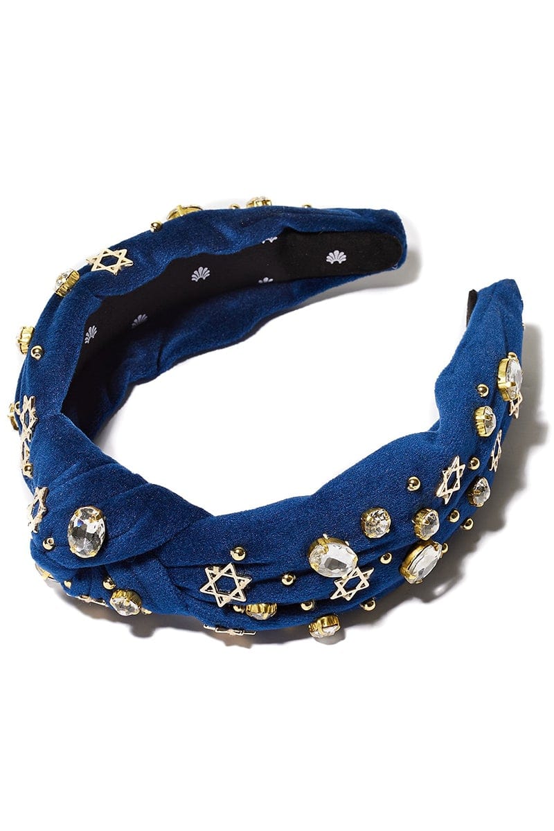 LELE SADOUGHI DESIGNS-Crystal Star Knotted Headband-INDIGO