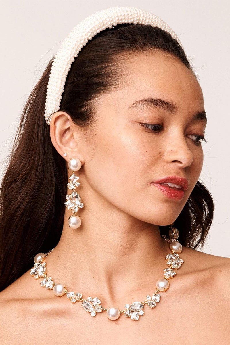 LELE SADOUGHI DESIGNS-All Over Pearl Alice Headband-IVORY