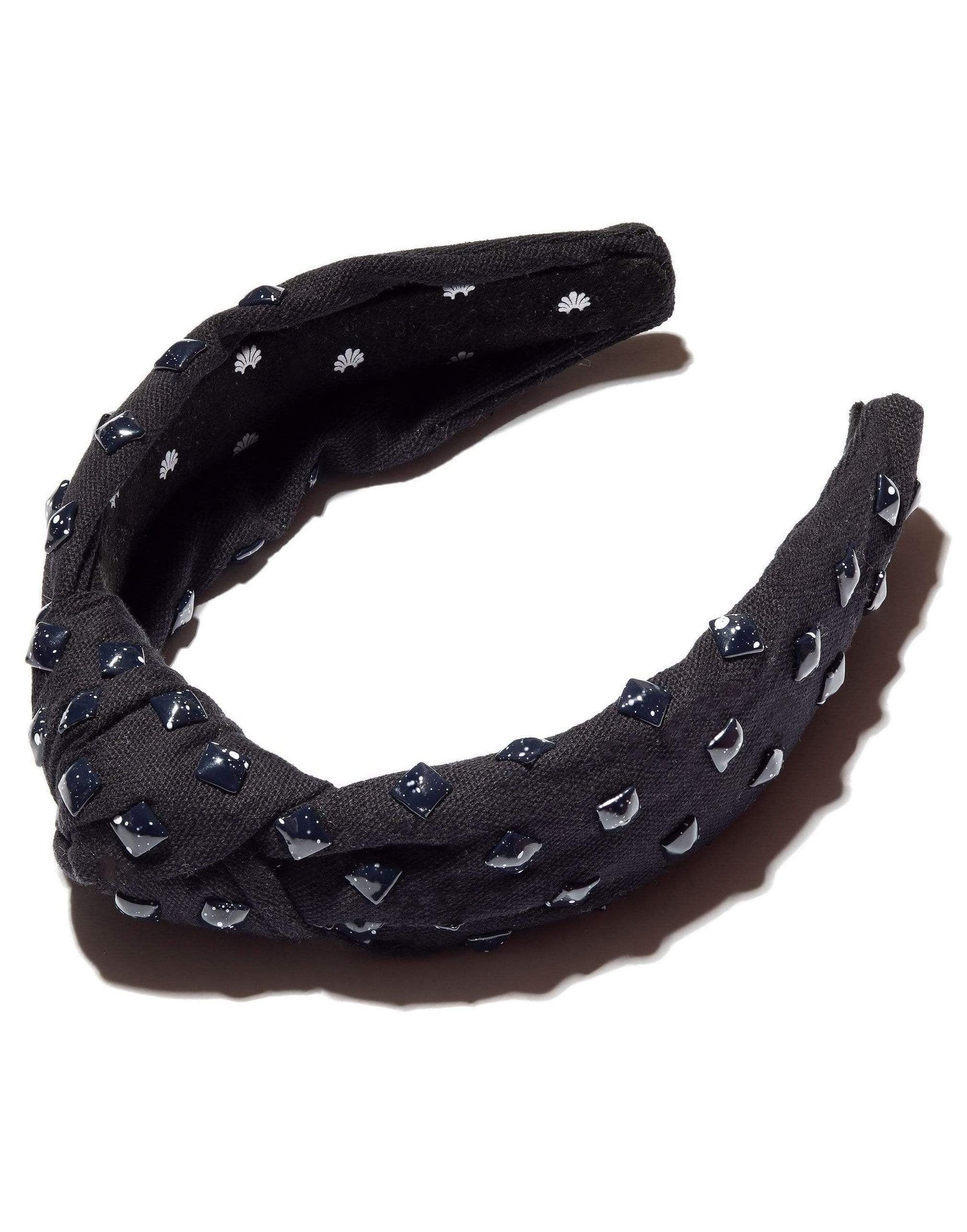 LELE SADOUGHI DESIGNS-Jet Splatter Woven Studded Headband-JET