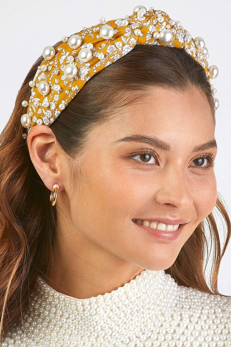 LELE SADOUGHI DESIGNS-Liberty Pearl Knotted Headband - Summer-SUMMER