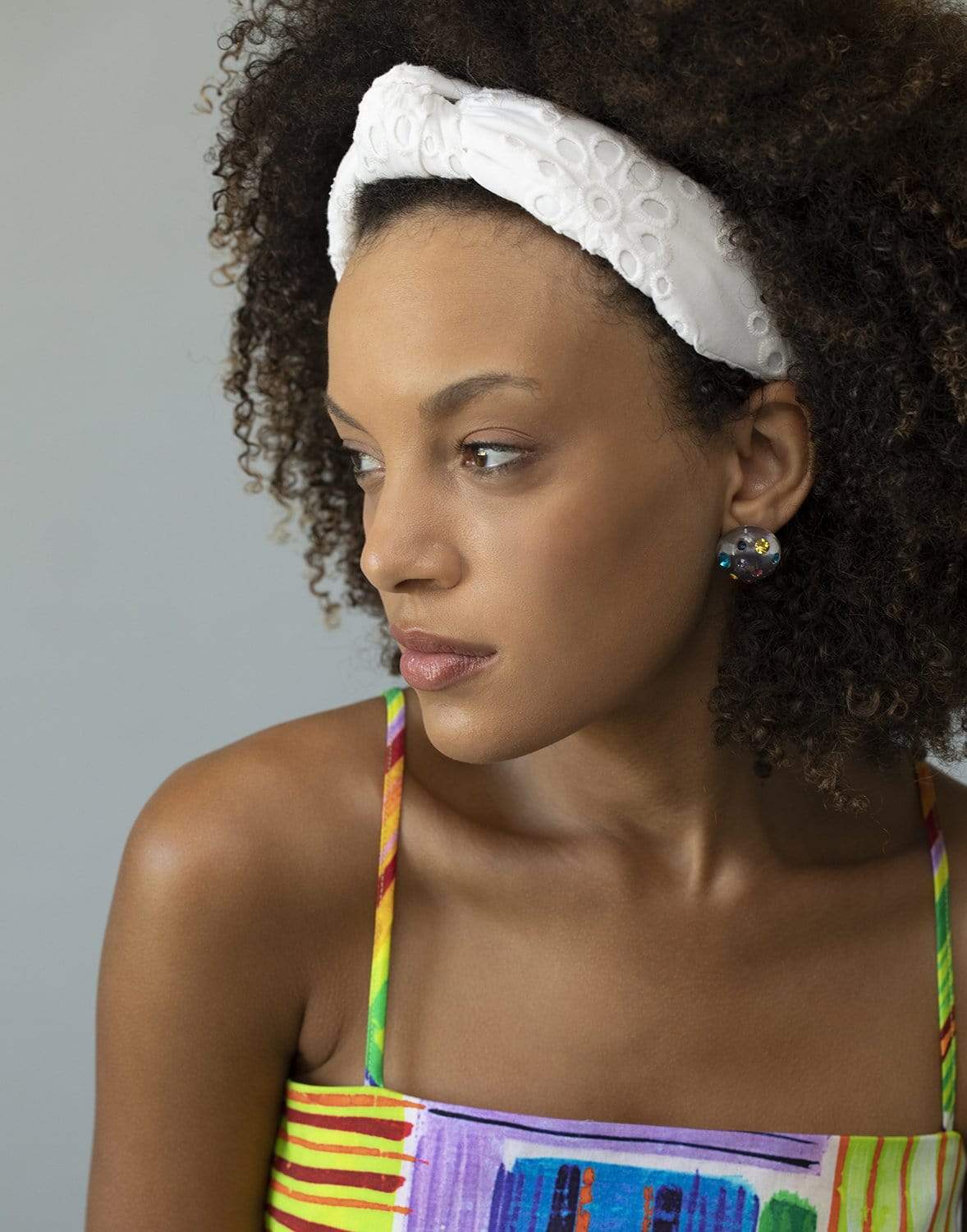 LELE SADOUGHI DESIGNS-White Eyelet Headband-WHITE