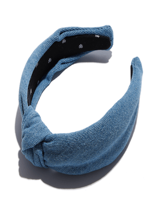 LELE SADOUGHI DESIGNS-Denim Knotted Headband-DENIM