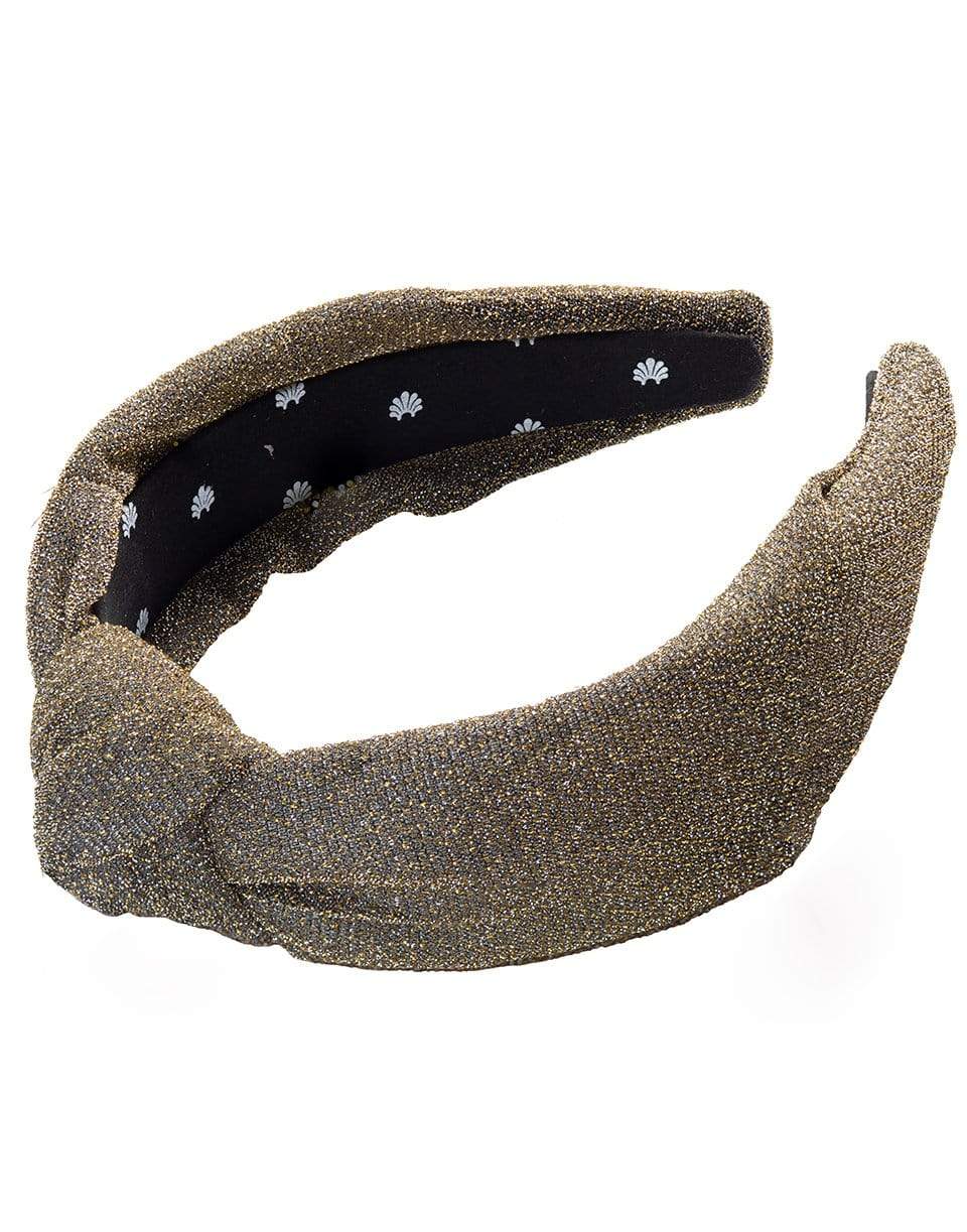 LELE SADOUGHI DESIGNS-Gold Shimmer Sparkle Knotted Headband-GOLD