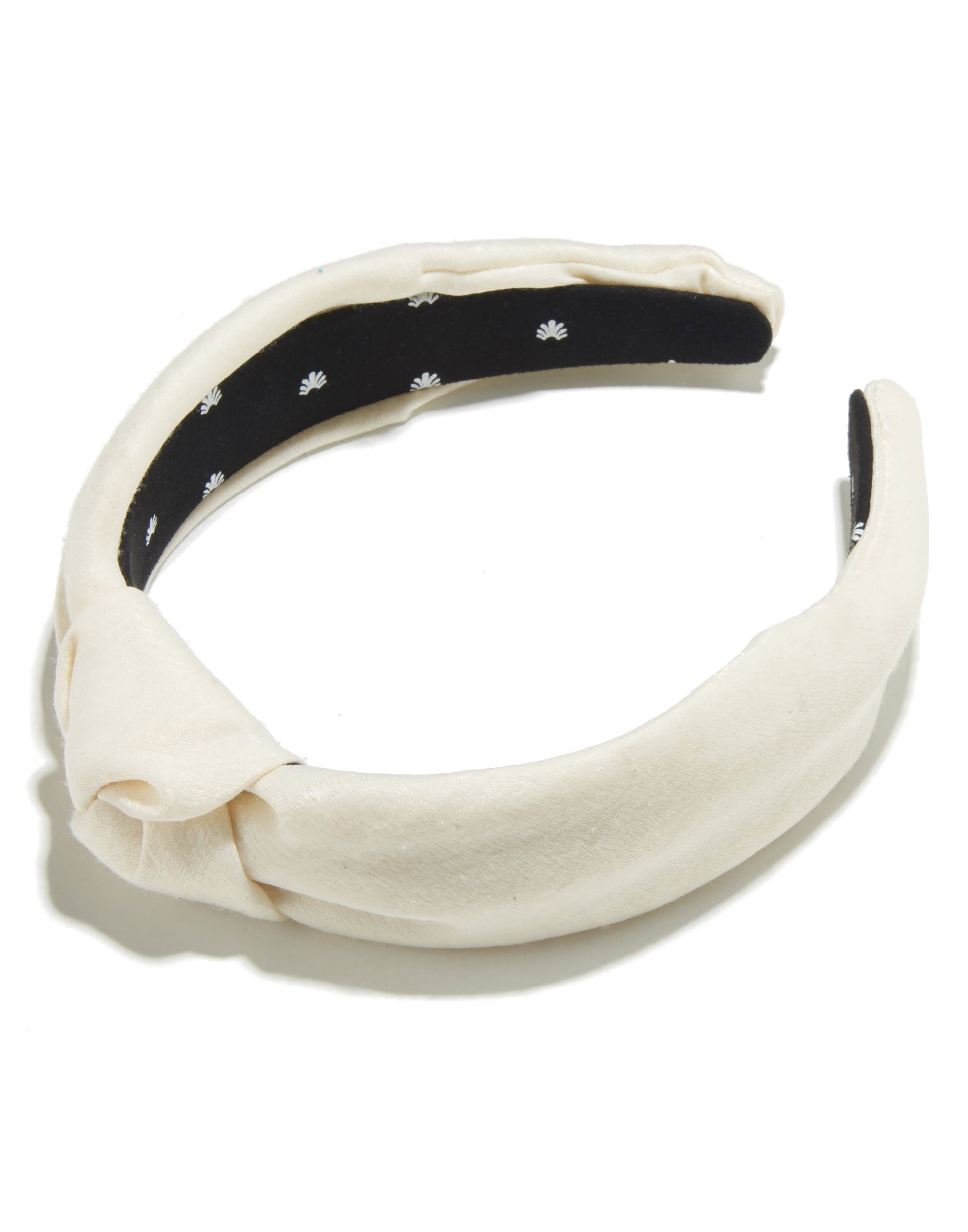 LELE SADOUGHI DESIGNS-Ivory Silk Knotted Headband-IVORY