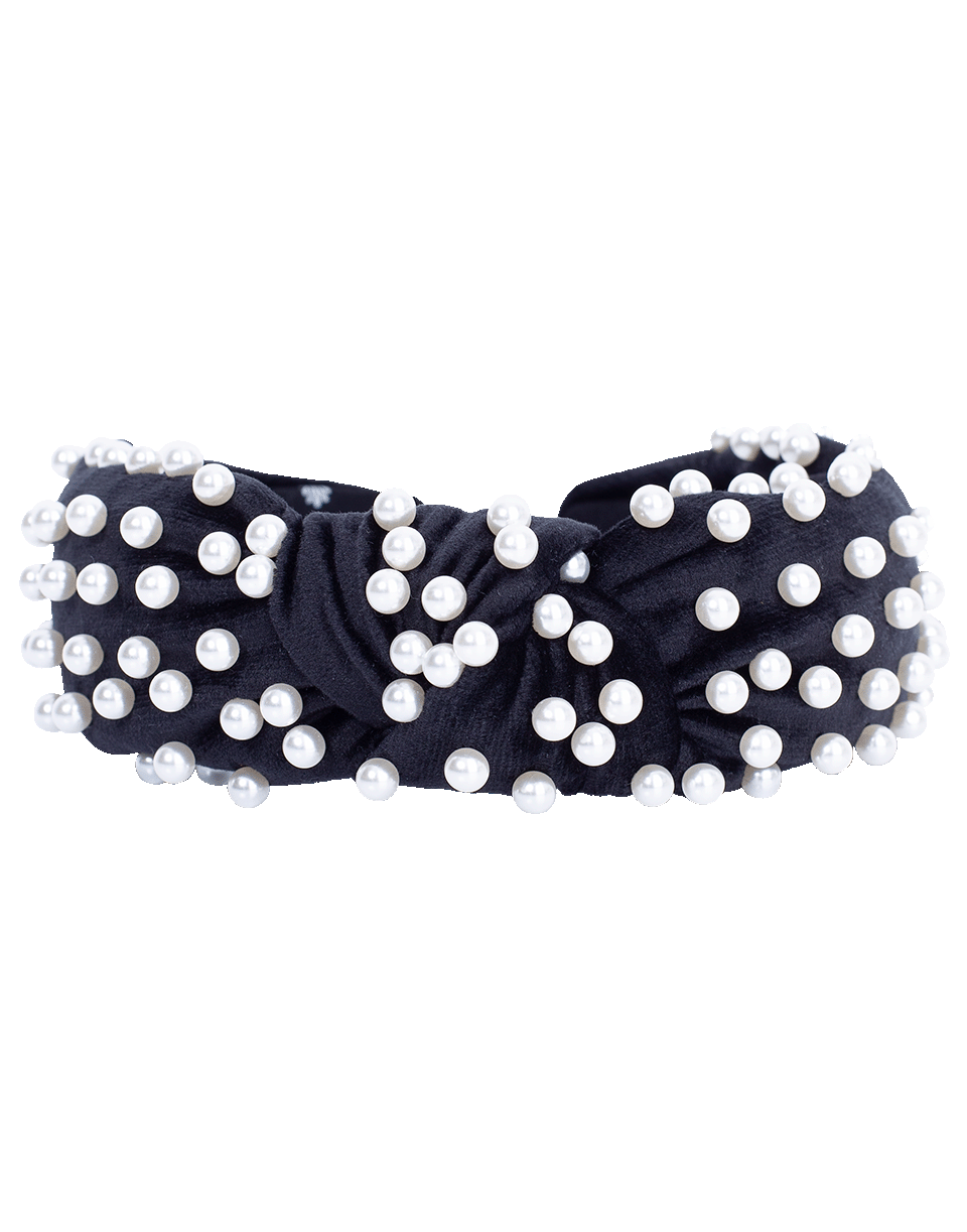 LELE SADOUGHI DESIGNS-Jet Velvet Knotted Headband-JET