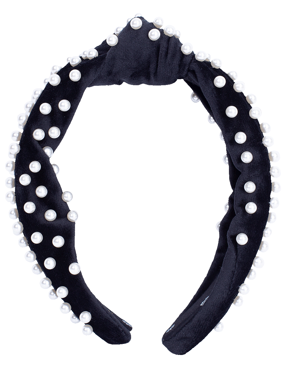LELE SADOUGHI DESIGNS-Jet Velvet Knotted Headband-JET