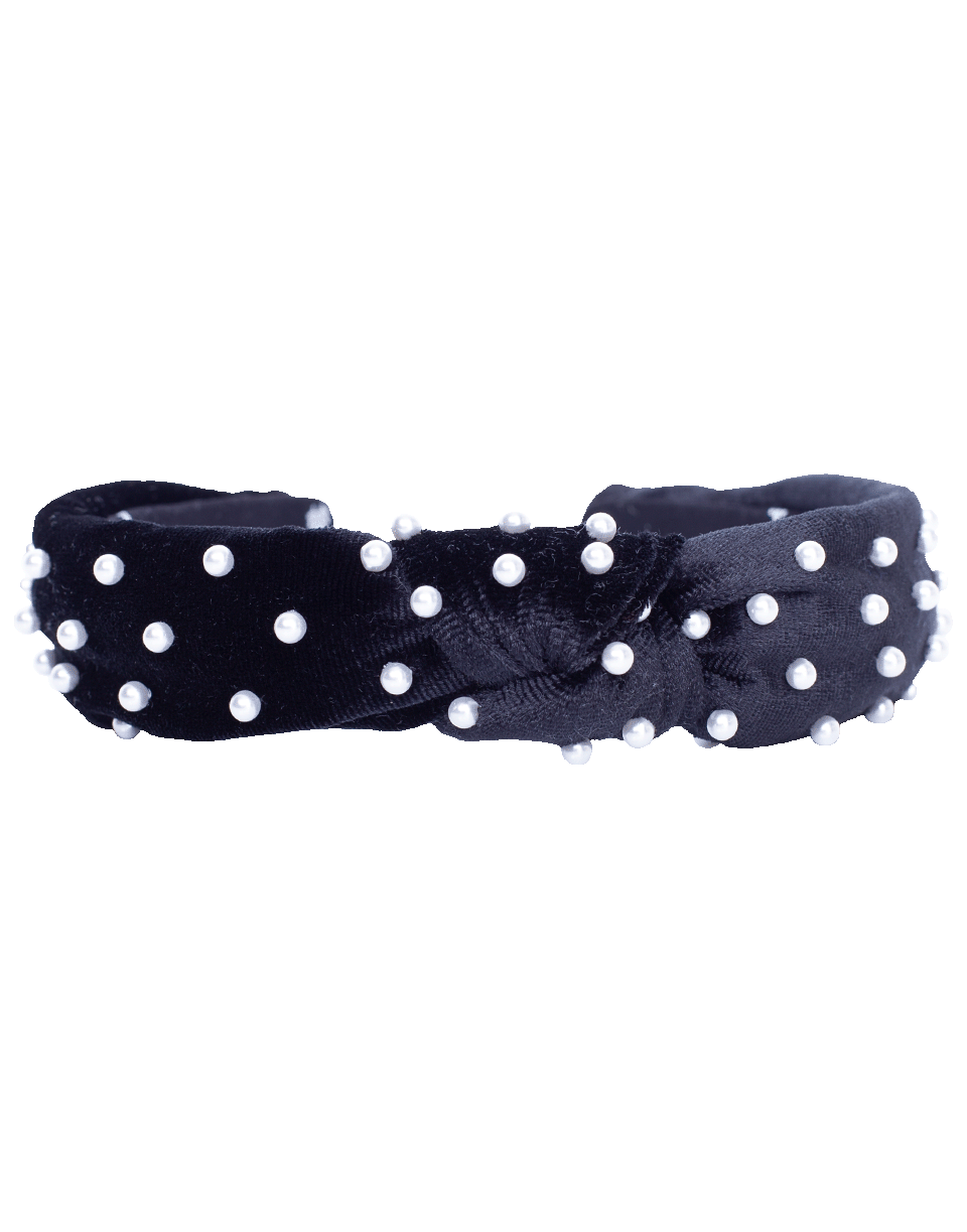 LELE SADOUGHI DESIGNS-Petite Velvet Knotted Headband-JET