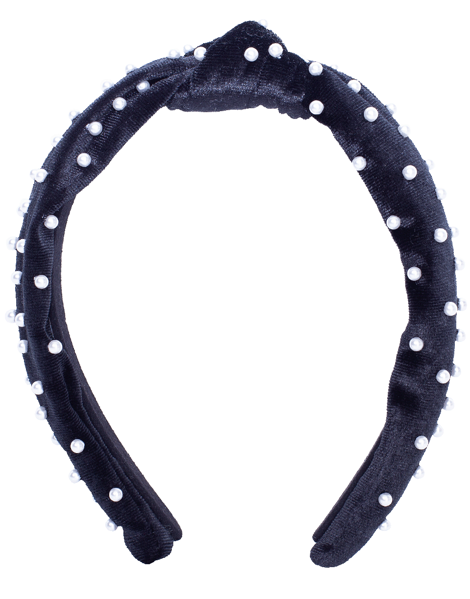 LELE SADOUGHI DESIGNS-Petite Velvet Knotted Headband-JET