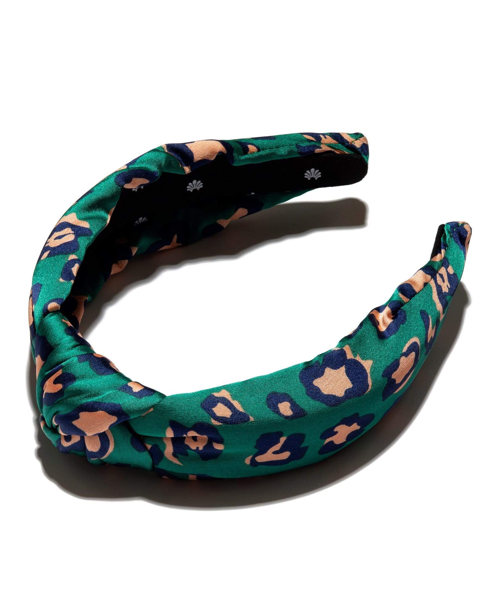 LELE SADOUGHI DESIGNS-Green Leopard Silk Knotted Headband-LEOPARD