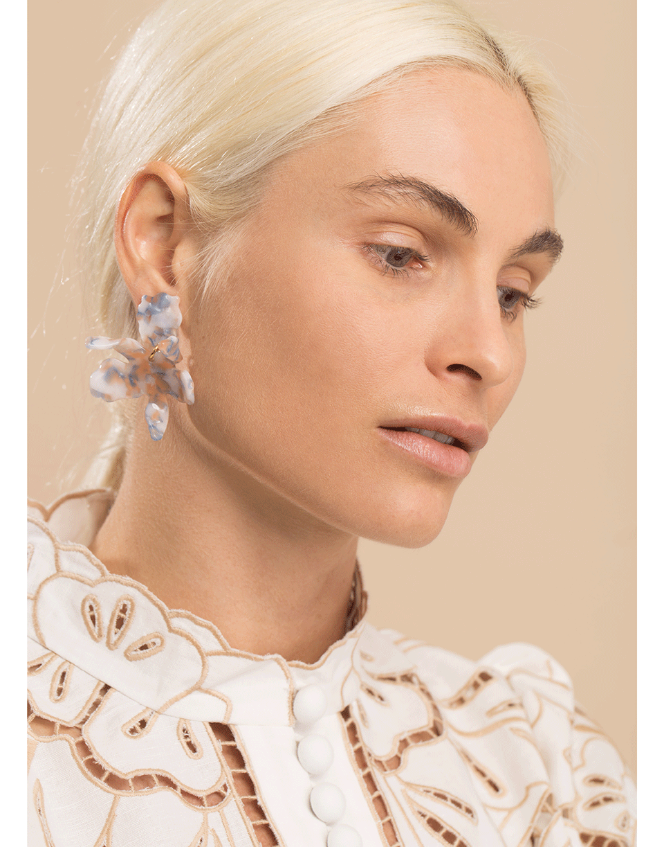 LELE SADOUGHI DESIGNS-Small Paper Lily Earrings-CLOUDBLU