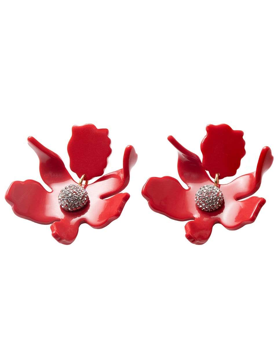 LELE SADOUGHI DESIGNS-Coral Small Crystal Lily Earrings-CORAL
