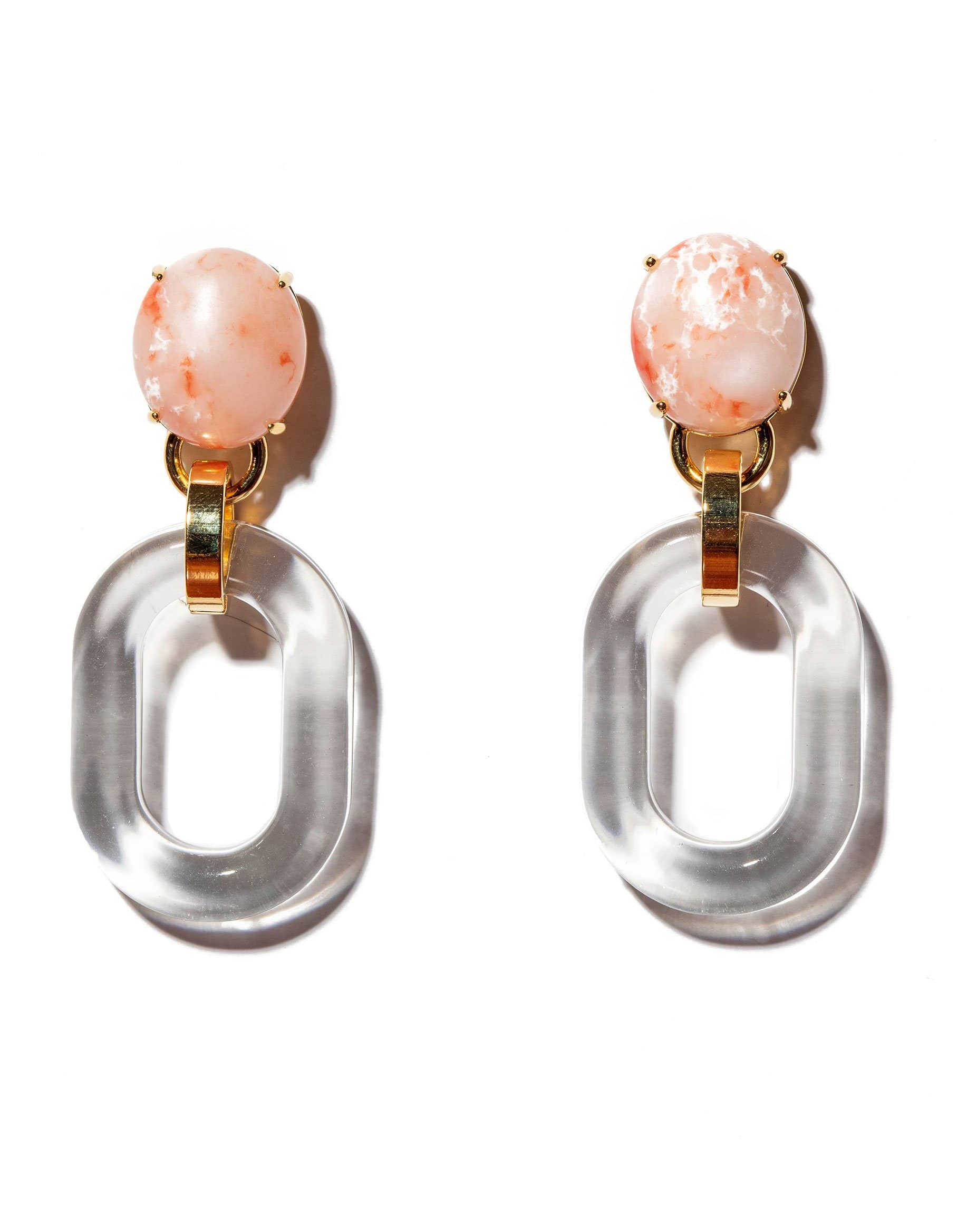 LELE SADOUGHI DESIGNS-Club Link Earrings-CORAL