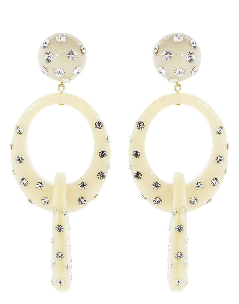 LELE SADOUGHI DESIGNS-Interlocking Oval Hoops-IVORY