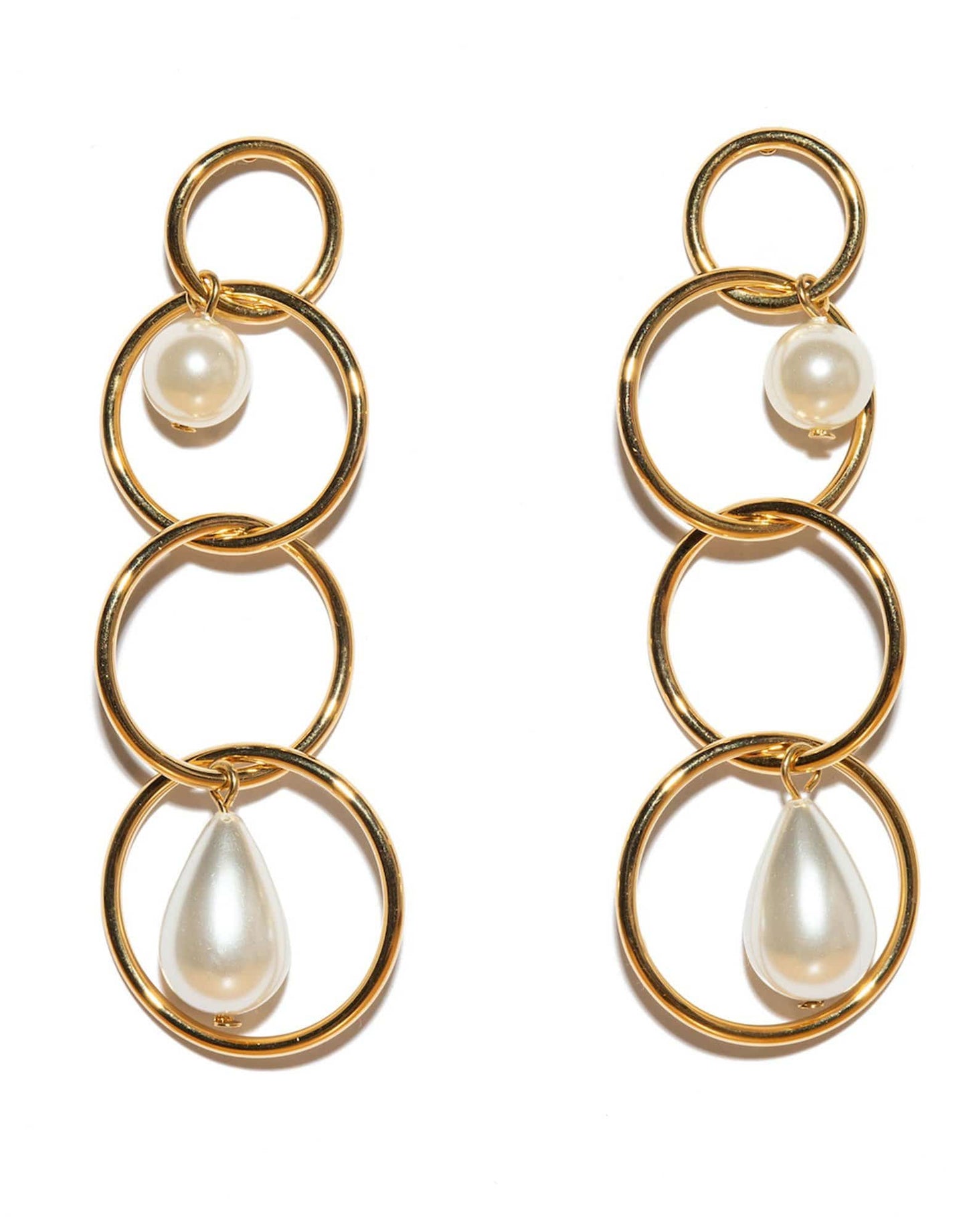 LELE SADOUGHI DESIGNS-Ivory Teardrop Linear Earrings-IVORY
