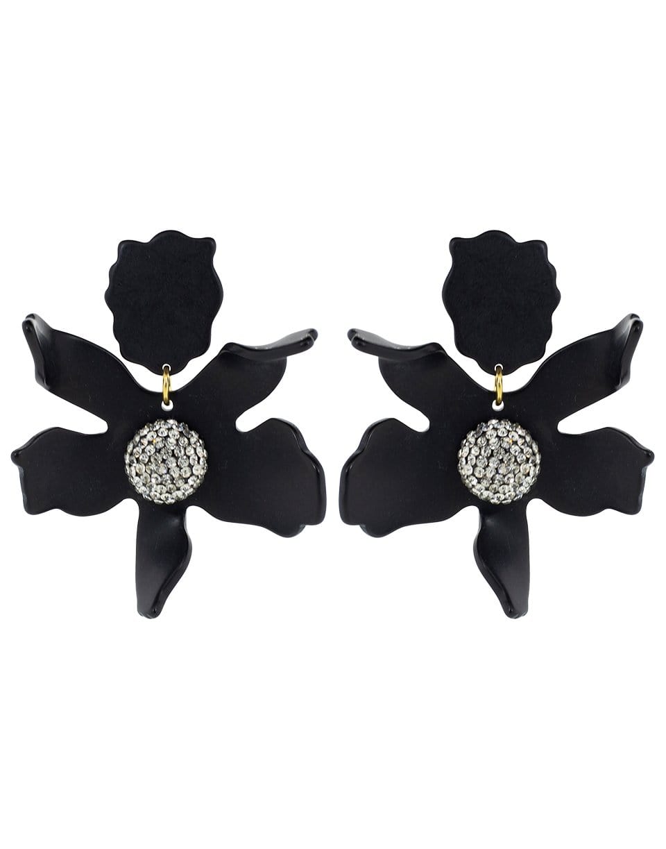 LELE SADOUGHI DESIGNS-Black Crystal Lily Earrings-JET