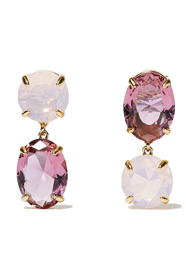 LELE SADOUGHI DESIGNS-Crystal Drop Earrings-LAVENDER