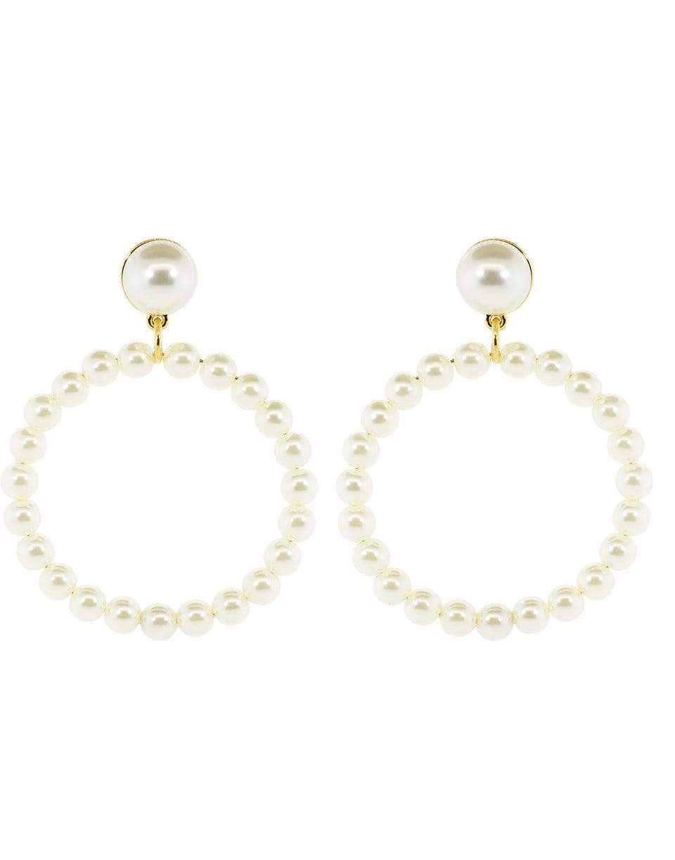 LELE SADOUGHI DESIGNS-Frontal Pear Hoop Earrings-PEARL