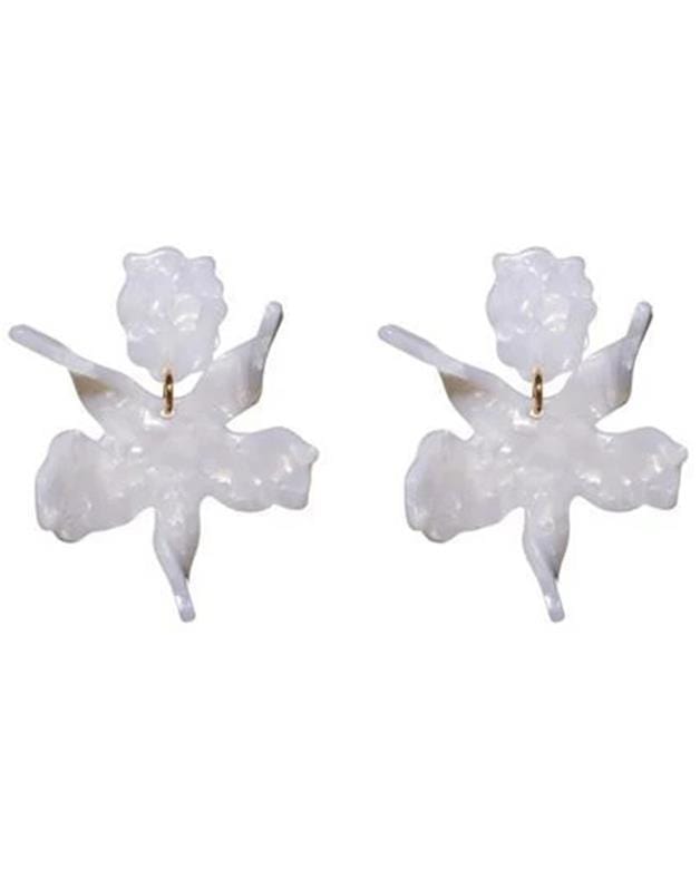 LELE SADOUGHI DESIGNS-Mother of Pearl Small Paper Lily Earrings-PEARL
