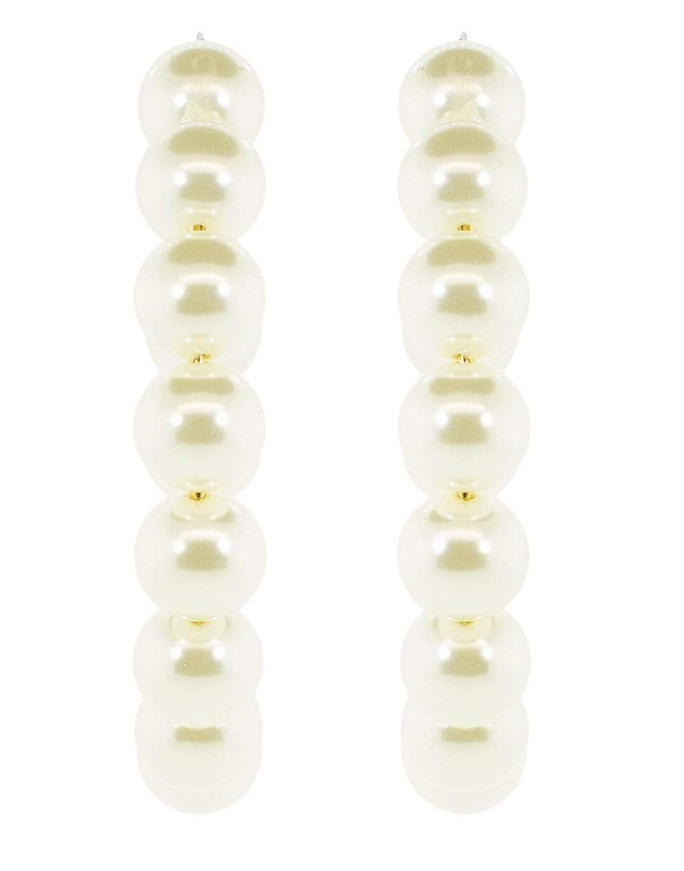 LELE SADOUGHI DESIGNS-Stardust Pearl Hoop Earrings-PEARL