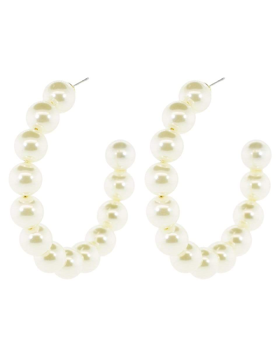 LELE SADOUGHI DESIGNS-Stardust Pearl Hoop Earrings-PEARL