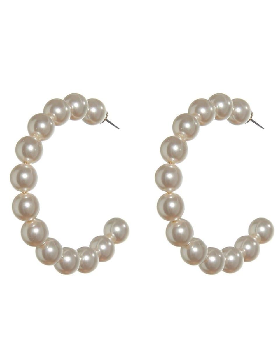 LELE SADOUGHI DESIGNS-Stardust Pearl Hoop Earrings-PEARL