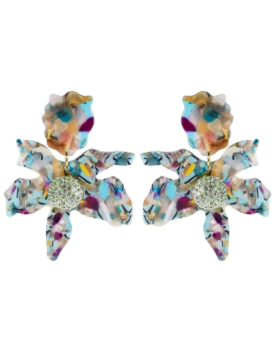 LELE SADOUGHI DESIGNS-Turquoise Confetti Crystal Lily Earrings-TURQ