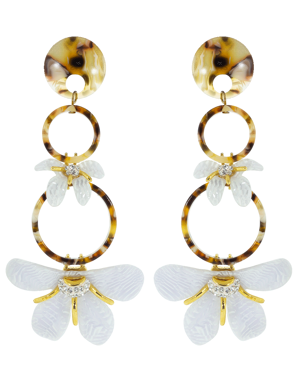 LELE SADOUGHI DESIGNS-Trumpet Lily Chandelier Earrings-WHTSAND