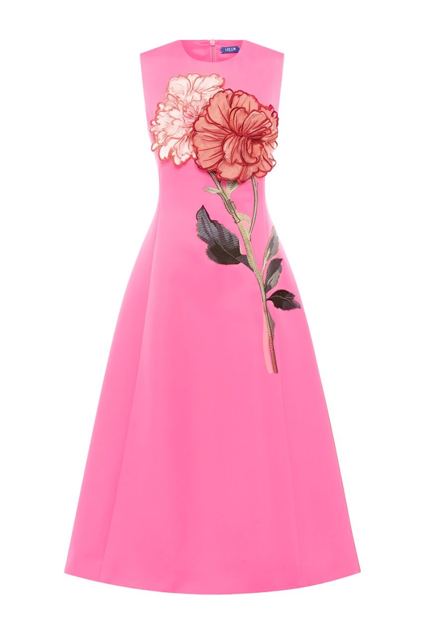 Cleo Dress - Fuschia Peony-PINK-4-CLOTHINGDRESSCASUAL-LEO LIN